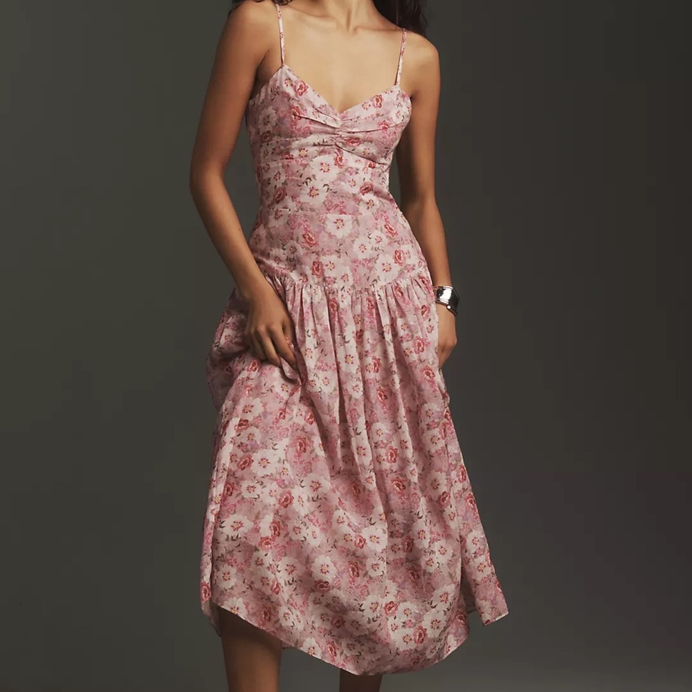 Endless Rose Sleeveless Drop-Waist Midi Dress